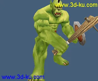 3D打印模型男兽人 骨骼 动画 贴图的图片