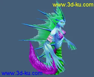 3D打印模型蛇人 骨骼 贴图 动画的图片