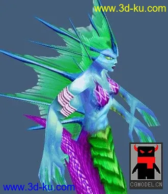 3D打印模型蛇人 骨骼 贴图 动画的图片