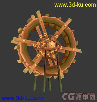 3D打印模型，，，鼓得了一个q版的水排哦】】？？、、、的图片