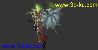 3D打印模型魔兽世界wow鲜血女王 骨骼 贴图 动画的图片
