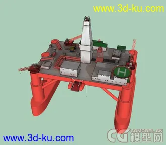 3D打印模型海上钻井平台(中模)的图片