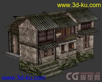 3D打印模型同福客栈,江南小屋的图片
