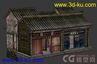 3D打印模型同福客栈,江南小屋的图片