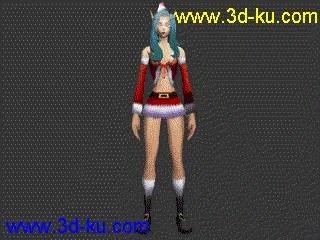 3D打印模型圣诞女 戴帽子了  有3万帧动画 带骨骼  带贴图 真正有动画哦的图片