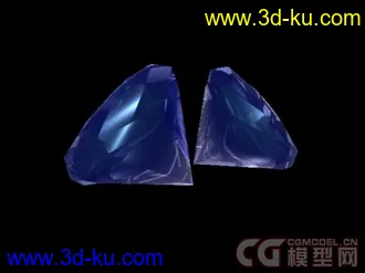 3D打印模型精美蓝钻石两颗！！的图片