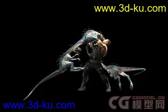 3D打印模型男人恐龙搏斗的图片