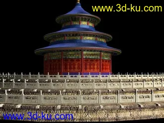 中国天坛建筑模型的图片