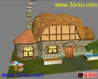 3D打印模型郊外小草房的图片