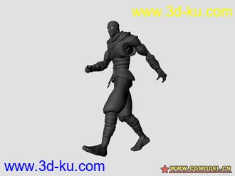 忍者模型带跑步走路动画（动画k的超帅）的图片