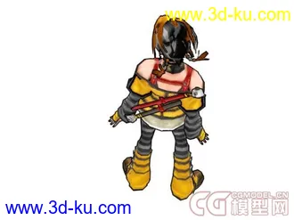 3D打印模型女孩   卡通贴图  骨骼的图片