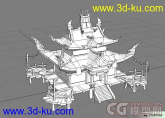 3D打印模型古代建筑_上海绿岸网络的测试题的图片