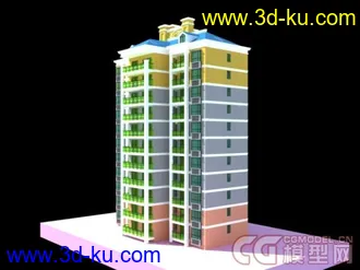 3D打印模型居住小区公寓楼的图片