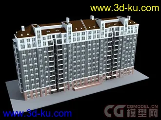 3D打印模型居住小区公寓楼的图片