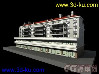 3D打印模型居住小区公寓楼的图片