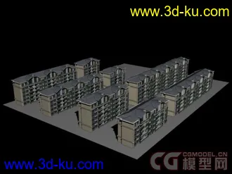 3D打印模型居住小区公寓楼的图片