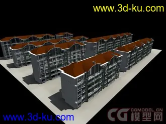 3D打印模型居住小区公寓楼的图片