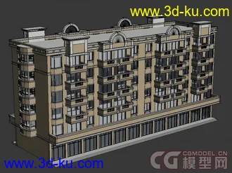3D打印模型居住小区公寓楼的图片