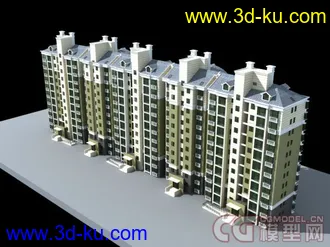 3D打印模型居住小区公寓楼的图片