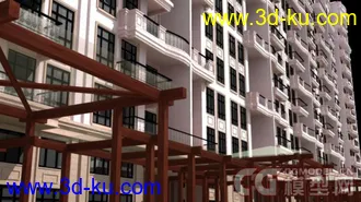 3D打印模型居住小区公寓楼的图片