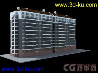 3D打印模型居住小区公寓楼的图片