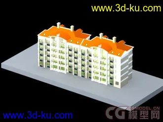 3D打印模型居住小区公寓楼的图片