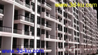 3D打印模型居住小区公寓楼的图片