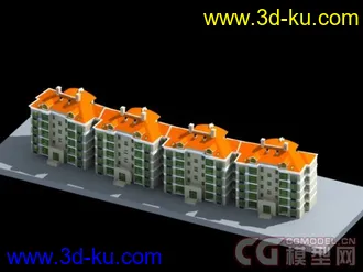 3D打印模型居住小区公寓楼的图片