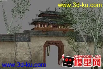 3D打印模型古代城门的图片