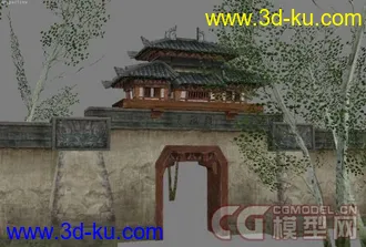 3D打印模型古代城门的图片