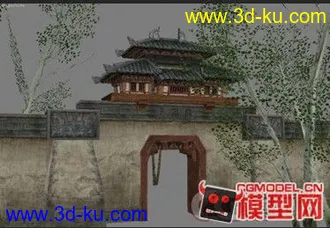 3D打印模型古代城门的图片