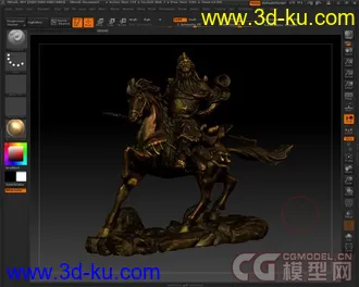 3D打印模型马上关公(实体扫描)(奥运庆祝贴一)的图片