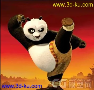 3D打印模型功夫熊猫的图片