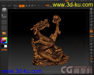 3D打印模型盘龙戏珠(实体扫描)(奥运庆祝贴二)的图片