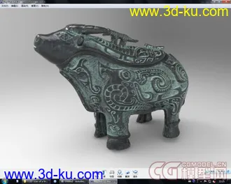 3D打印模型青铜牛樽(实体扫描)(奥运庆祝贴四)的图片