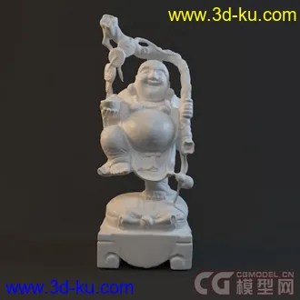 3D打印模型欢乐佛 (实体扫描)(奥运庆祝贴六)的图片