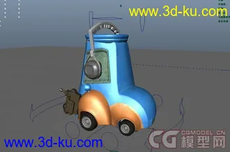 3D打印模型卡通汽车角色的图片