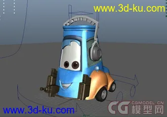 3D打印模型卡通汽车角色的图片