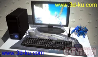 作品名《游戏时间》办公桌电脑模型的图片
