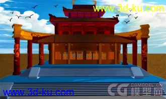 3D打印模型中式古建筑的图片