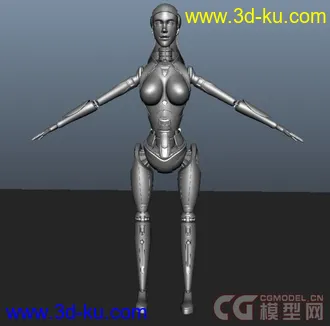 3D打印模型女仆人机器人影视角色的图片