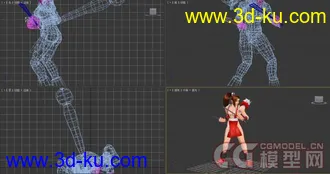 不知火舞模型 带贴图的图片