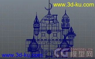 3D打印模型自己做的一个小城堡。的图片