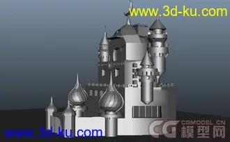 3D打印模型自己做的一个小城堡。的图片