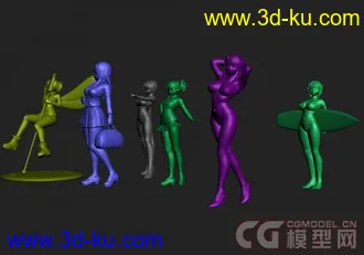 3D打印模型性感美眉的图片