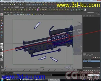 3D打印模型上学时做的一把枪的图片