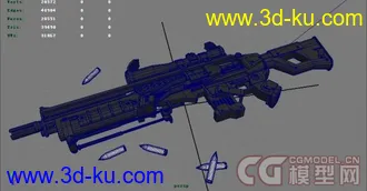 3D打印模型上学时做的一把枪的图片