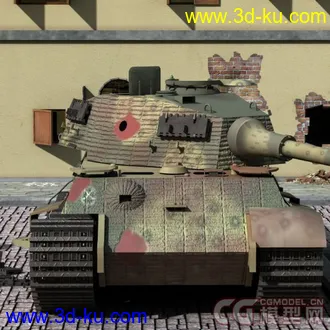 3D打印模型被击毁的坦克四辆 M4A1 Panther Tiger King Tiger(更新加一辆)的图片