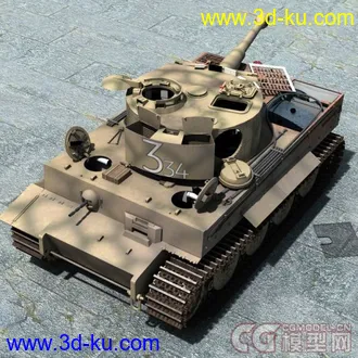 3D打印模型被击毁的坦克四辆 M4A1 Panther Tiger King Tiger(更新加一辆)的图片