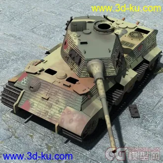 3D打印模型被击毁的坦克四辆 M4A1 Panther Tiger King Tiger(更新加一辆)的图片